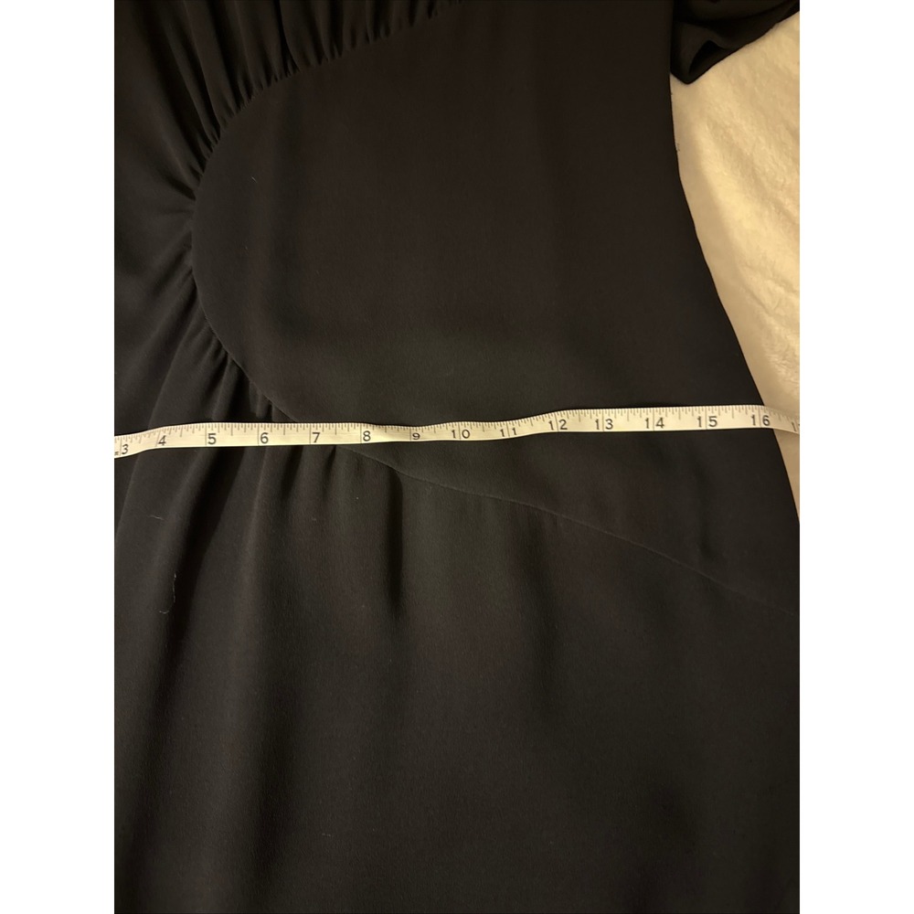 Vtg Valentino Boutique Black Silk Dress Made in Italy Sz10 Asymmetrical flatters - Picture 14 of 16